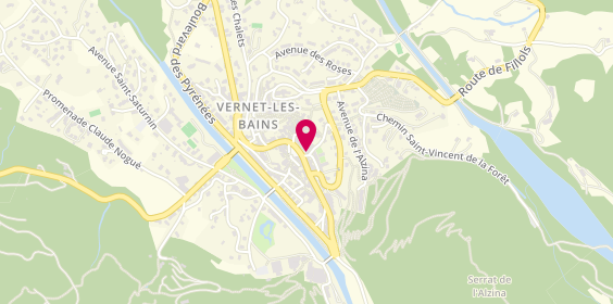 Plan de Chez Jean-Louis, 14 place de la République, 66820 Vernet-les-Bains