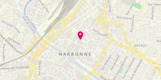 Plan de Creperie d'Oc, 53 Rue Droite, 11100 Narbonne