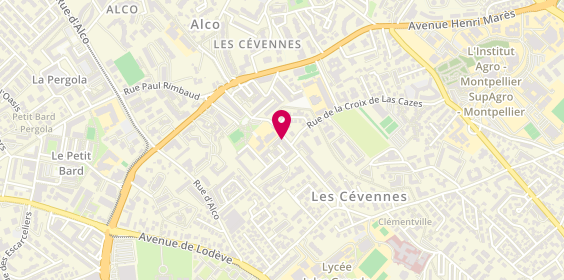 Plan de J'Aime Ma Crêpe, 305 avenue Saint-Clément, 34070 Montpellier