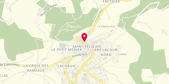 Plan de L'Antre-Deux, 4 place de l'Hôtel de Ville, 07410 Saint-Félicien