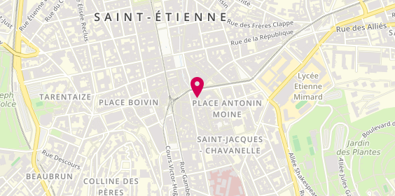 Plan de H Délice Coffee Shop, 12 Rue des Martyrs de Vingré, 42000 Saint-Étienne