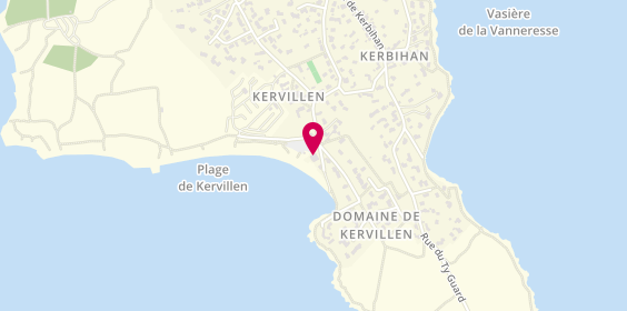 Plan de Aux Terrasses de la Plage, 56 Rue de Kervillen, 56470 La Trinité-sur-Mer