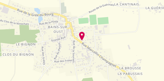Plan de A la Bonne Crepe et Galette, 19 Rue Marcellin Champagnat, 35600 Bains-sur-Oust