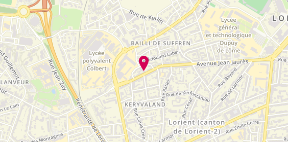Plan de Crêperie au Petit Breton, 51 Rue Jean de Merville, 56100 Lorient
