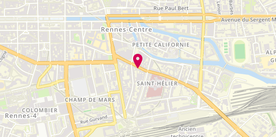 Plan de La Crêpe au Chat, 30 Rue Saint-Hélier, 35000 Rennes