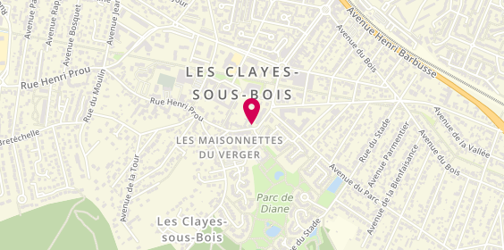 Plan de La Ferme de Diane, 10 Rue Henri Prou, 78340 Les Clayes-sous-Bois