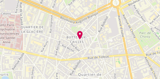 Plan de Des Crêpes et des Cailles, 13 Rue de la Butte Aux Cailles, 75013 Paris