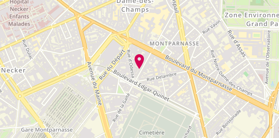 Plan de Chez Jeanne, 58 Rue du Montparnasse, 75014 Paris