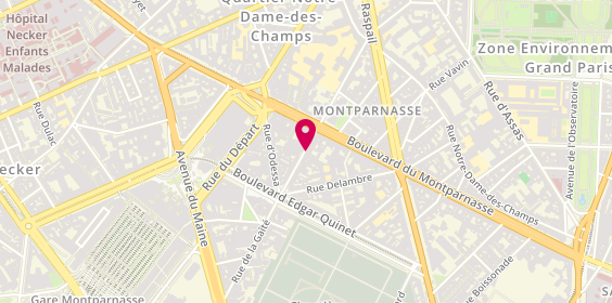 Plan de Crêperie Plougastel, 47 Rue du Montparnasse, 75014 Paris
