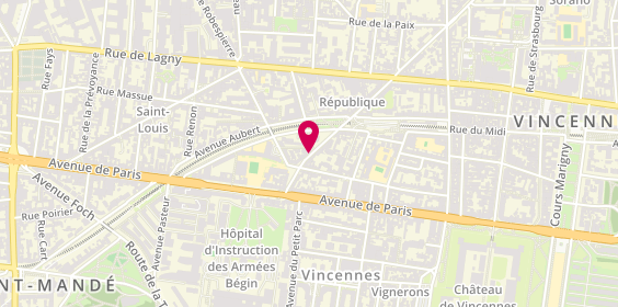 Plan de Sucré Salé, 9 avenue de la République, 94300 Vincennes