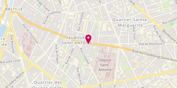 Plan de Croc Pizza, 150 Rue du Faubourg Saint-Antoine, 75012 Paris