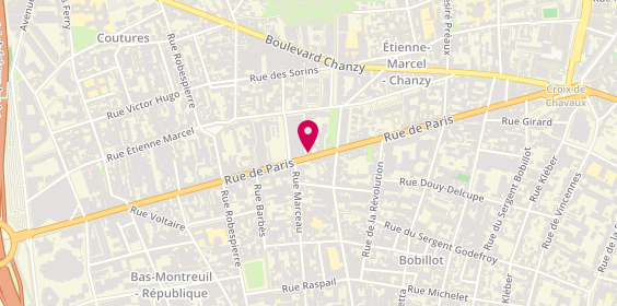 Plan de La Galetière, 126 Rue de Paris, 93100 Montreuil