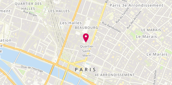 Plan de Creperie Beaubourg, 2 Rue Brisemiche, 75004 Paris