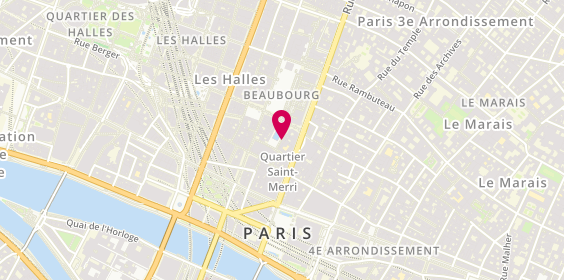 Plan de Crêperie Beaubourg, 2 Rue Brisemiche, 75004 Paris