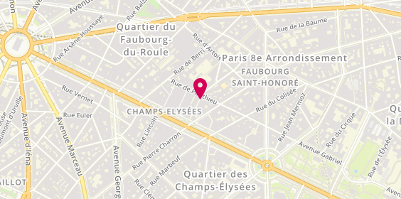 Plan de Crêperie Kafett, 51 Rue de Ponthieu, 75008 Paris