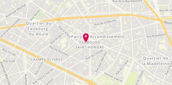 Plan de Creperie Riviere, 3 Rue du Commandant Riviere, 75008 Paris