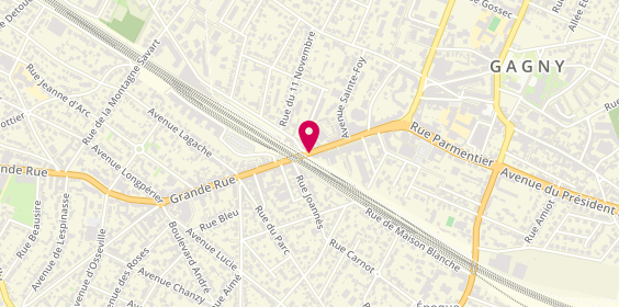 Plan de Gagny crêpe & Restaurant, 63 avenue Jean Jaurès, 93220 Gagny