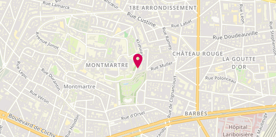 Plan de Sur la Route de Plouescat, 4 Rue Lamarck, 75018 Paris
