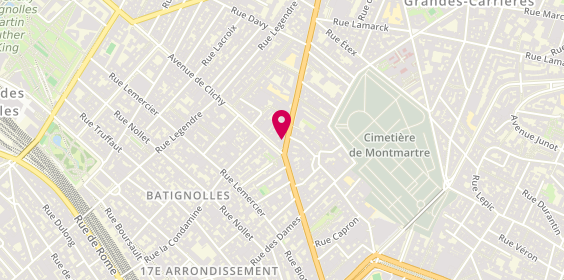 Plan de La Fourche Crêpes, 5 avenue de Saint-Ouen, 75017 Paris