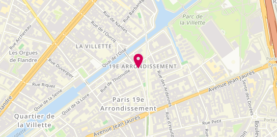 Plan de La Cantine Bretonne, 22 Bis Rue de l'Ourcq, 75019 Paris