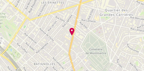 Plan de Paris Gourmand Crepes et Pizzas, 31 avenue de Saint-Ouen, 75018 Paris