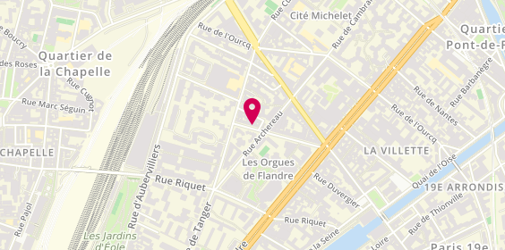 Plan de Shayan Crêpe, 33 Rue Mathis, 75019 Paris
