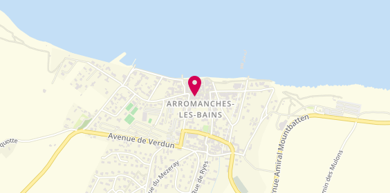 Plan de Cafe de la Plage, 23 Rue du Marechal Joffre, 14117 Arromanches-les-Bains