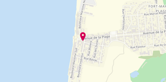Plan de L'Amandine, 1419 avenue de la Plage, 80120 Fort-Mahon-Plage